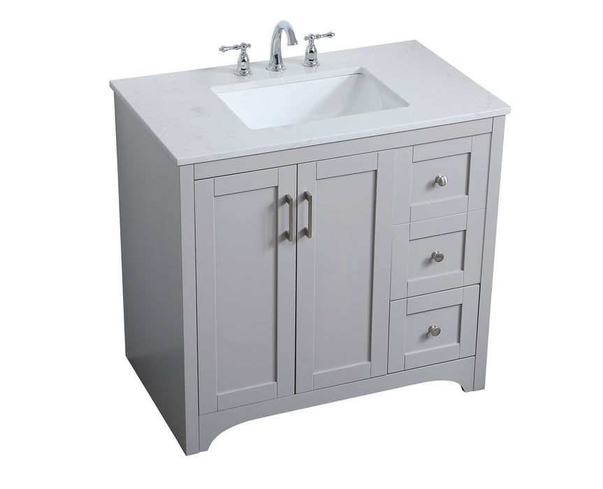 Elegant Lighting VF17036GR Single Bathroom Vanity, Grey