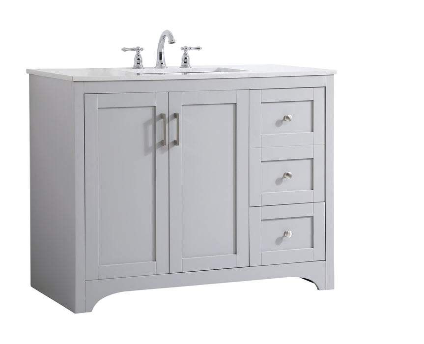 Elegant Lighting VF17042GR Single Bathroom Vanity, Grey
