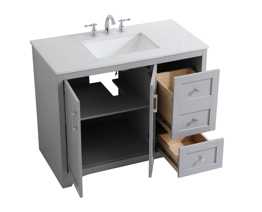 Elegant Lighting VF17042GR Single Bathroom Vanity, Grey