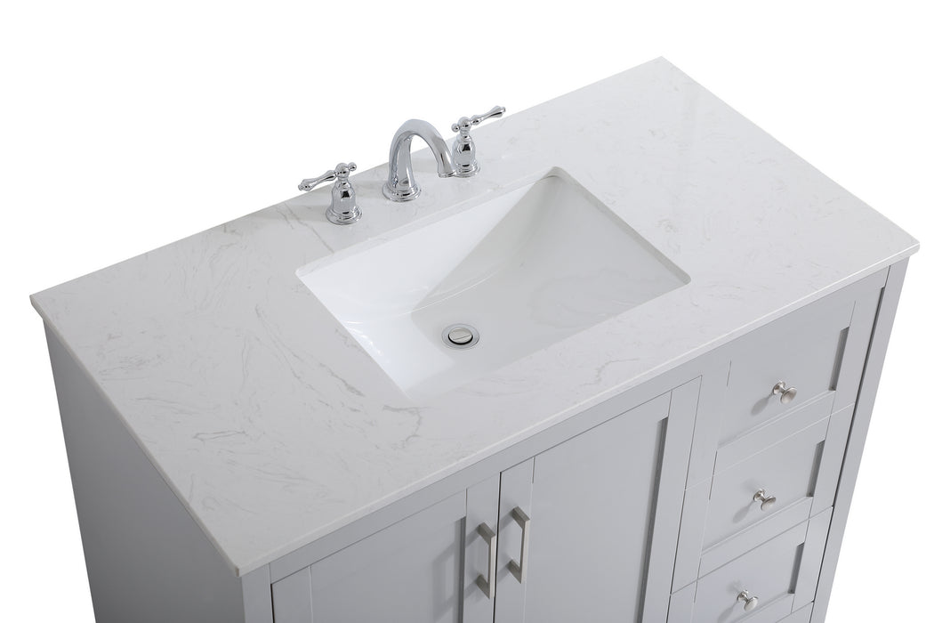 Elegant Lighting VF17042GR Single Bathroom Vanity, Grey