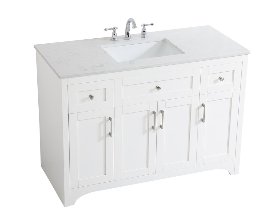 Elegant Lighting VF17048WH Single Bathroom Vanity, White
