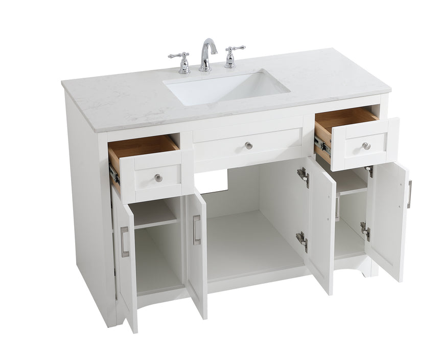 Elegant Lighting VF17048WH Single Bathroom Vanity, White