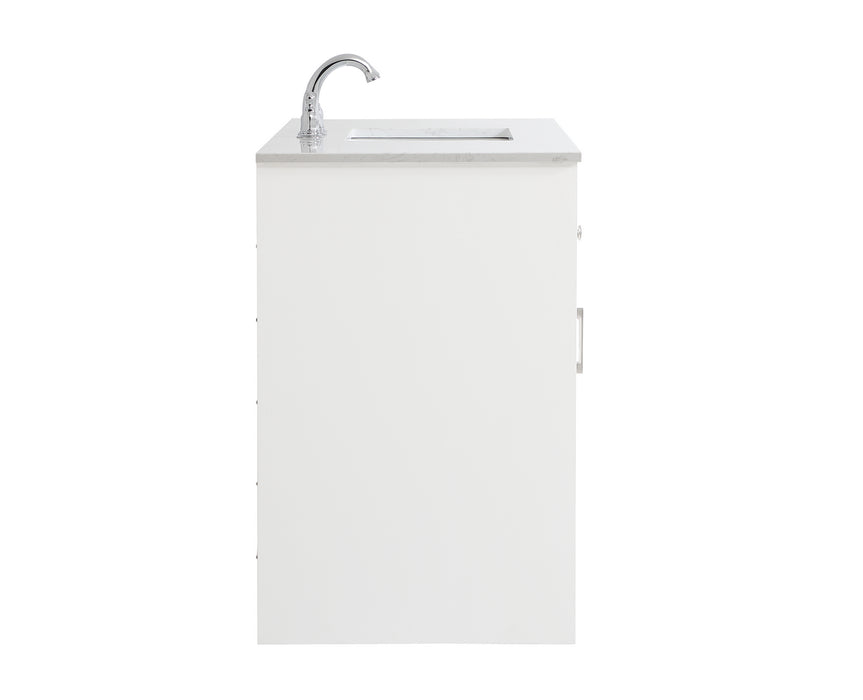 Elegant Lighting VF17048WH Single Bathroom Vanity, White