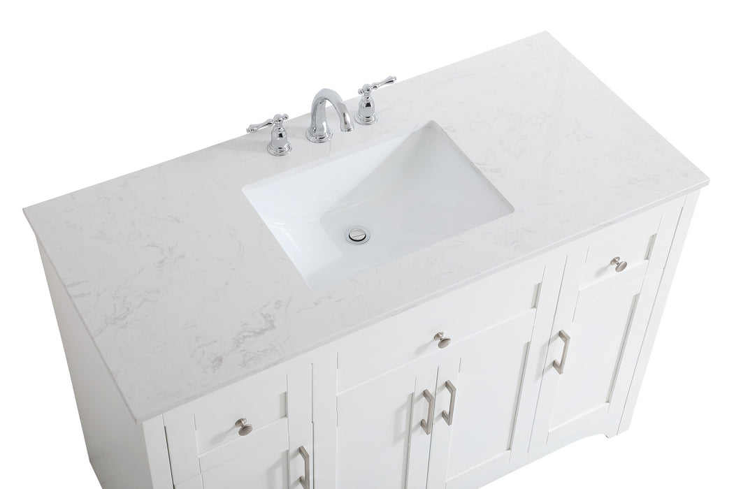 Elegant Lighting VF17048WH Single Bathroom Vanity, White