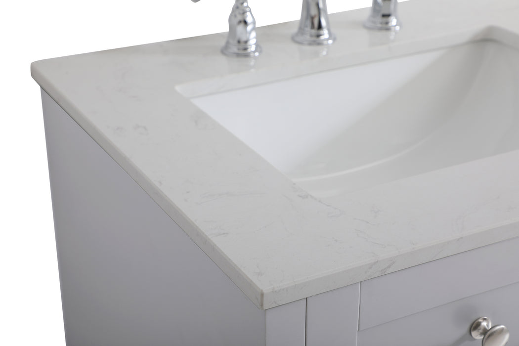 Elegant Lighting VF17060DGR Double Bathroom Vanity, Grey
