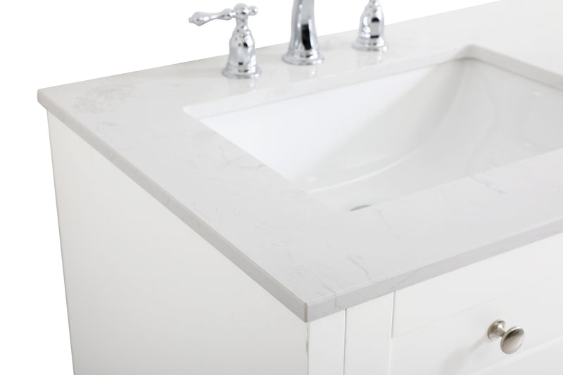 Elegant Lighting VF17060DWH Double Bathroom Vanity, White