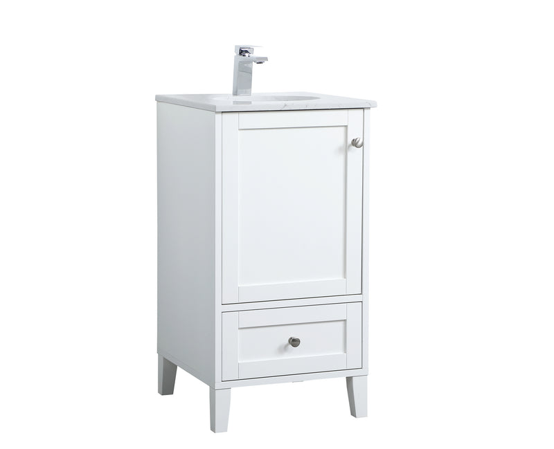Elegant Lighting VF18018WH Single Bathroom Vanity, White