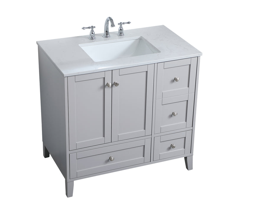 Elegant Lighting VF18036GR Single Bathroom Vanity, Grey