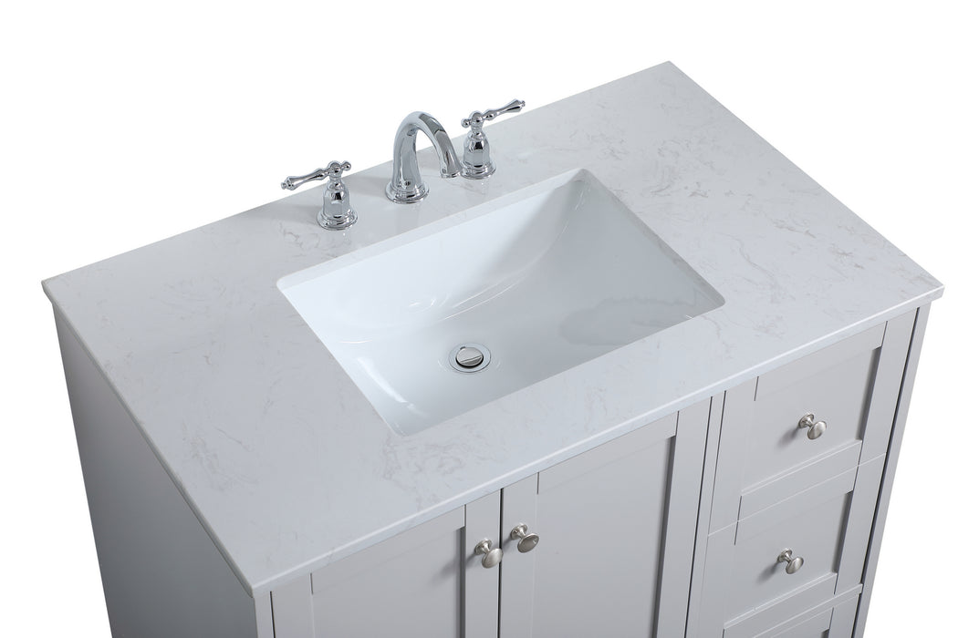 Elegant Lighting VF18036GR Single Bathroom Vanity, Grey