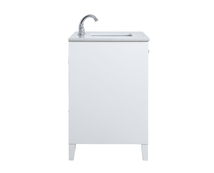 Elegant Lighting VF18036WH Single Bathroom Vanity, White