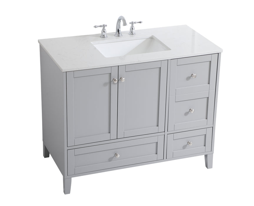 Elegant Lighting VF18042GR Single Bathroom Vanity, Grey
