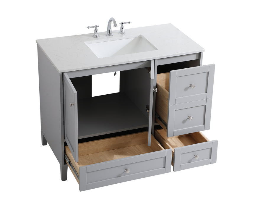 Elegant Lighting VF18042GR Single Bathroom Vanity, Grey