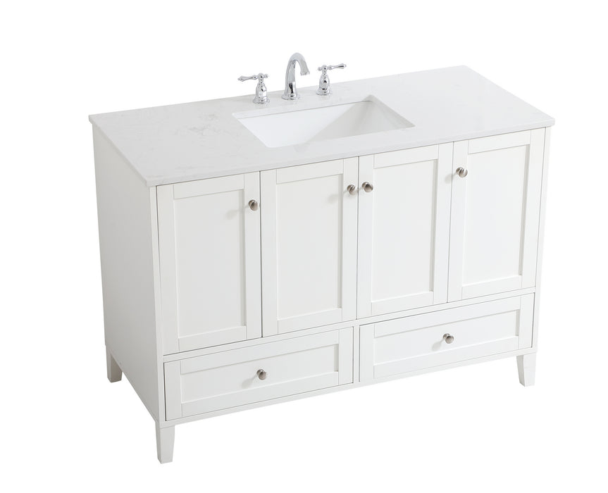 Elegant Lighting VF18048WH Single Bathroom Vanity, White