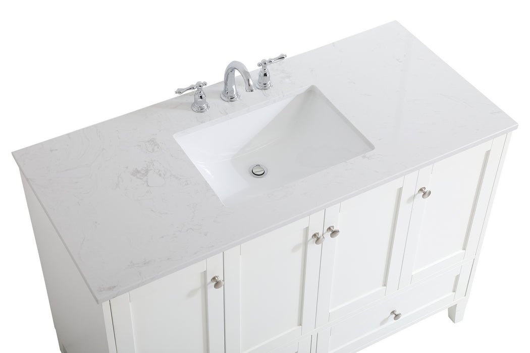 Elegant Lighting VF18048WH Single Bathroom Vanity, White