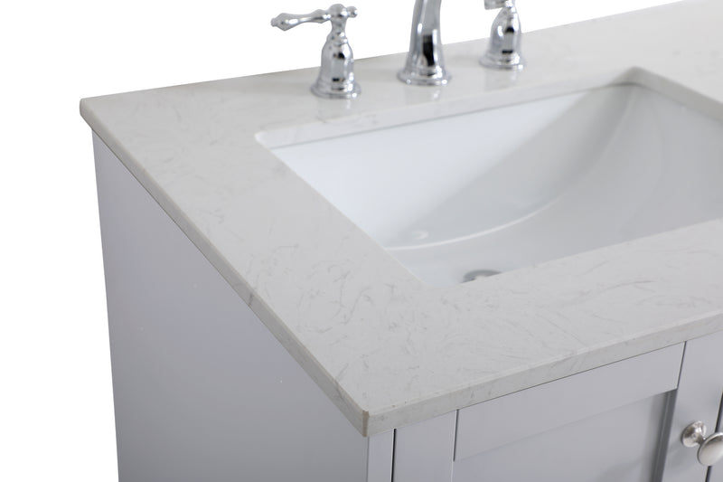 Elegant Lighting VF18060DGR Double Bathroom Vanity, Grey