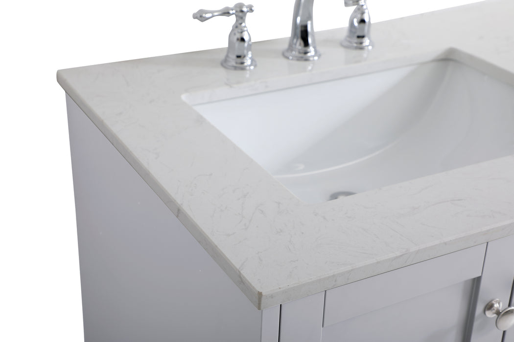 Elegant Lighting VF18060DGR Double Bathroom Vanity, Grey