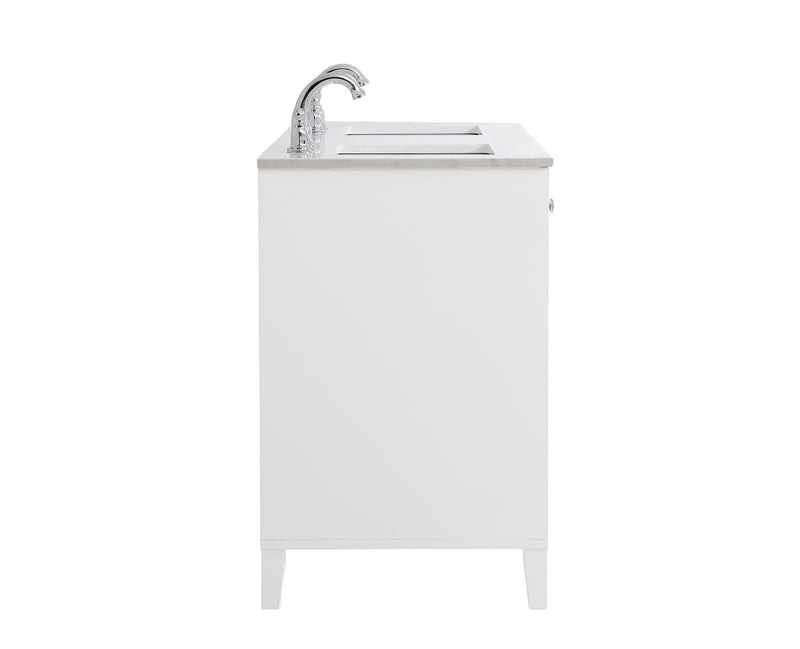 Elegant Lighting VF18060DWH Double Bathroom Vanity, White