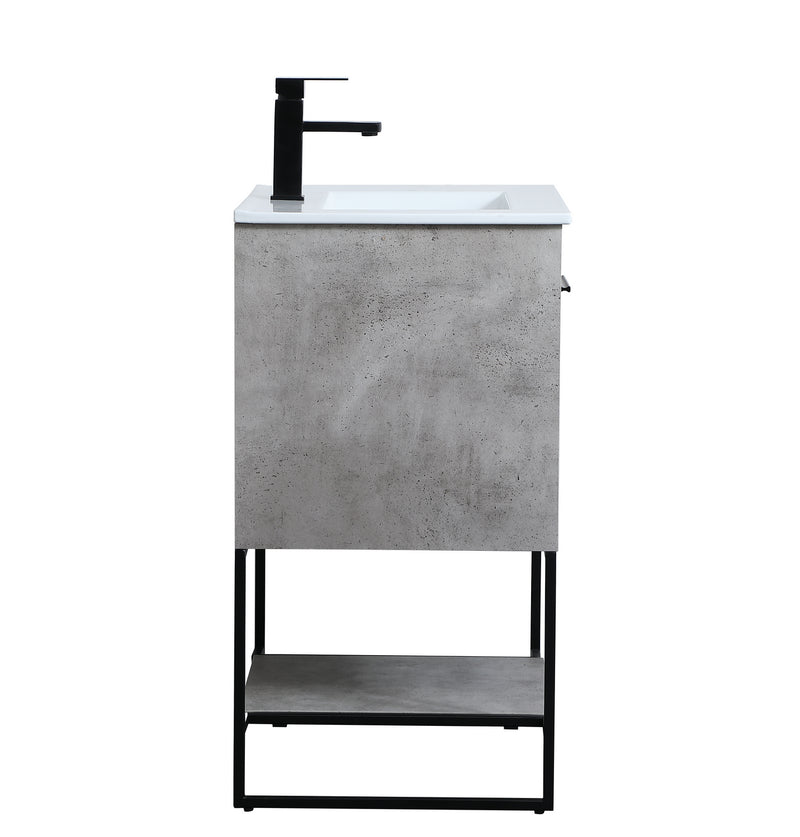 Elegant Lighting VF42024CG Single Bathroom Vanity, Concrete Grey