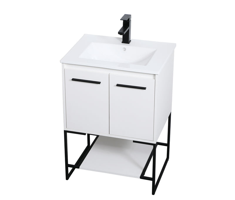 Elegant Lighting VF42024WH Single Bathroom Vanity, White