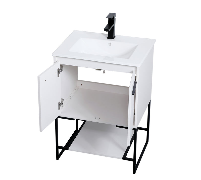 Elegant Lighting VF42024WH Single Bathroom Vanity, White