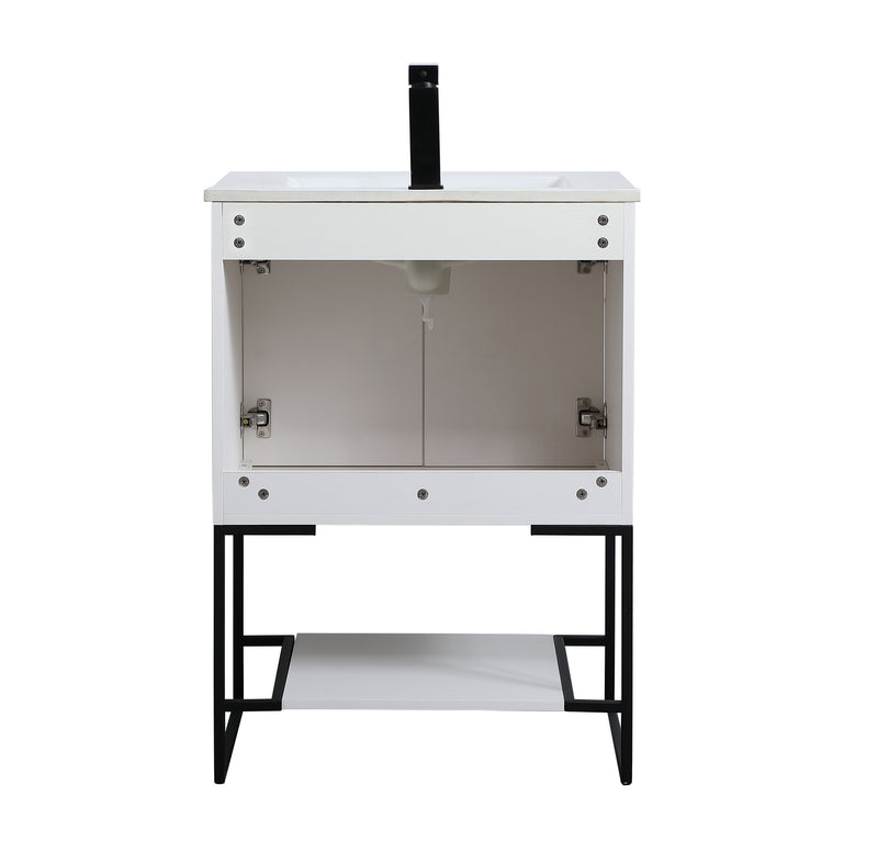Elegant Lighting VF42024WH Single Bathroom Vanity, White