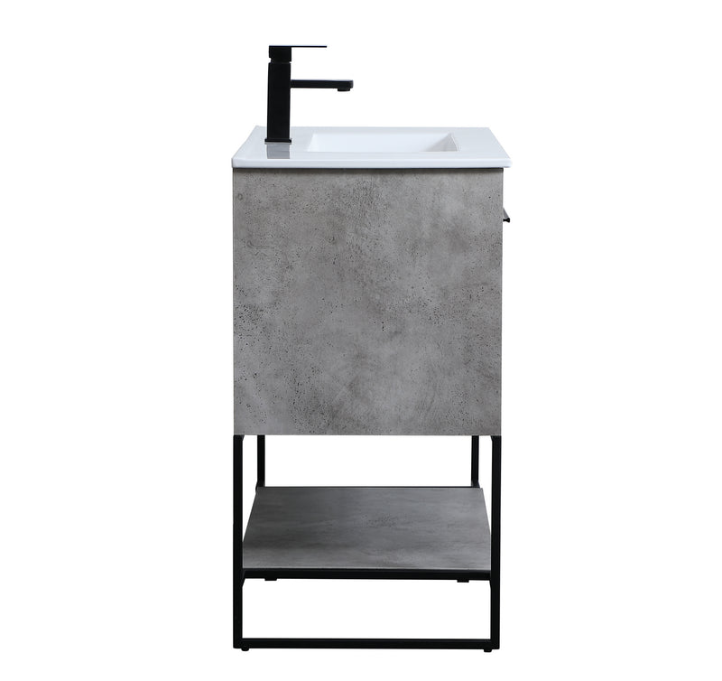 Elegant Lighting VF42036CG Single Bathroom Vanity, Concrete Grey