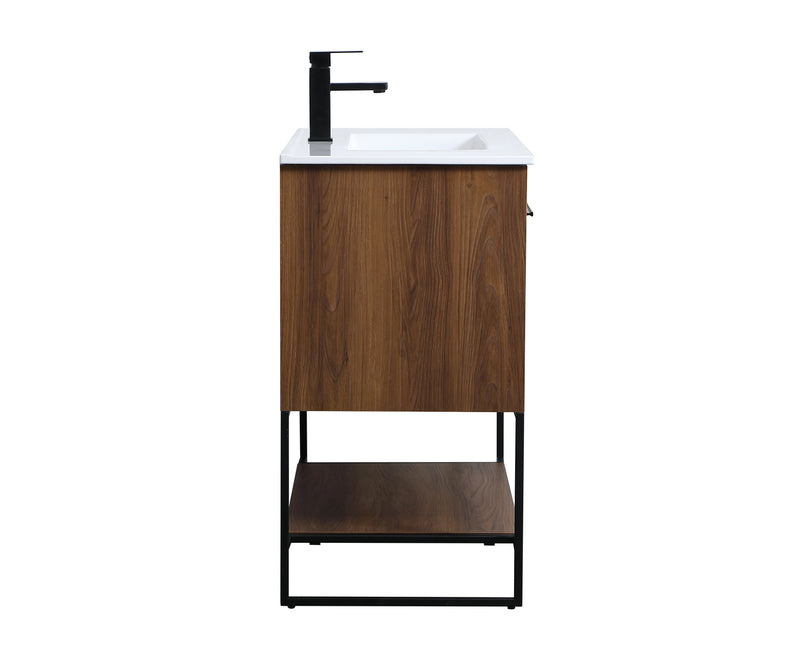 Elegant Lighting VF42036WB Single Bathroom Vanity, Walnut Brown