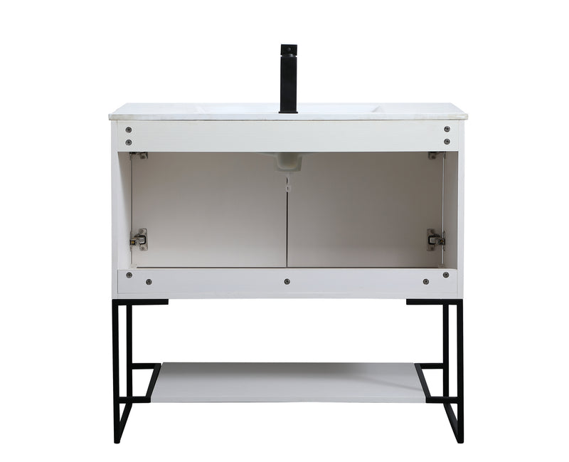 Elegant Lighting VF42036WH Single Bathroom Vanity, White