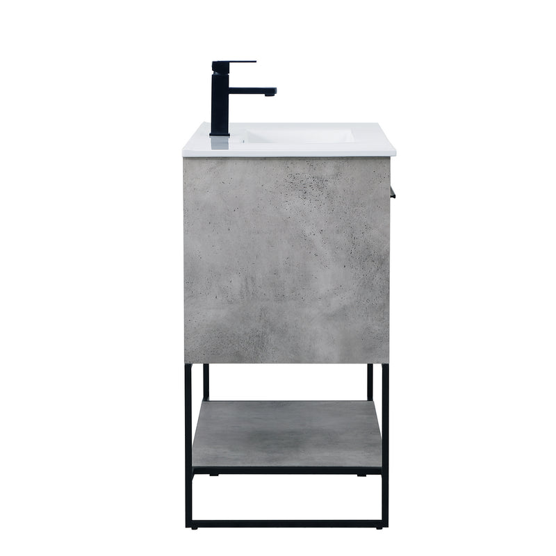 Elegant Lighting VF42040CG Single Bathroom Vanity, Concrete Grey