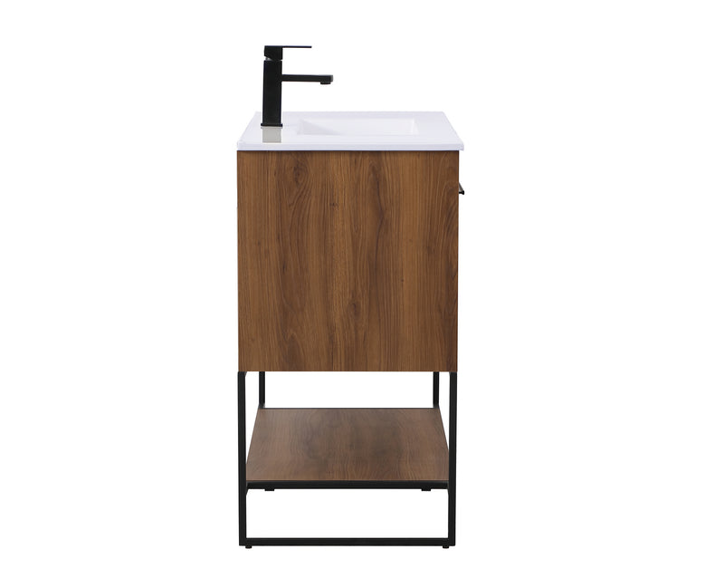 Elegant Lighting VF42040WB Single Bathroom Vanity, Walnut Brown