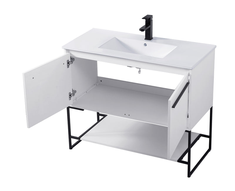 Elegant Lighting VF42040WH Single Bathroom Vanity, White
