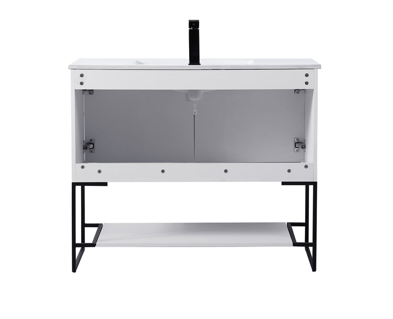 Elegant Lighting VF42040WH Single Bathroom Vanity, White