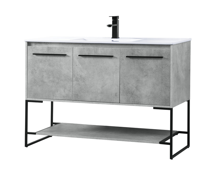 Elegant Lighting VF42048CG Single Bathroom Vanity, Concrete Grey