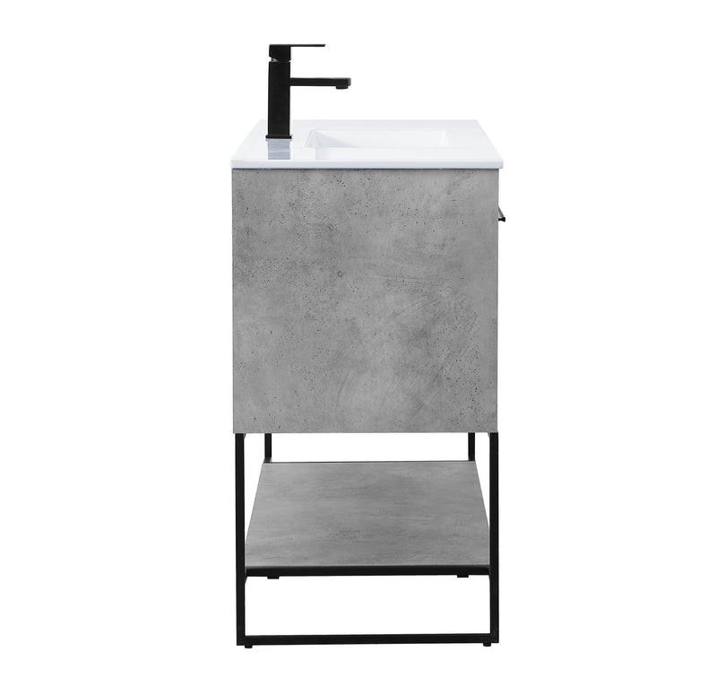 Elegant Lighting VF42048CG Single Bathroom Vanity, Concrete Grey