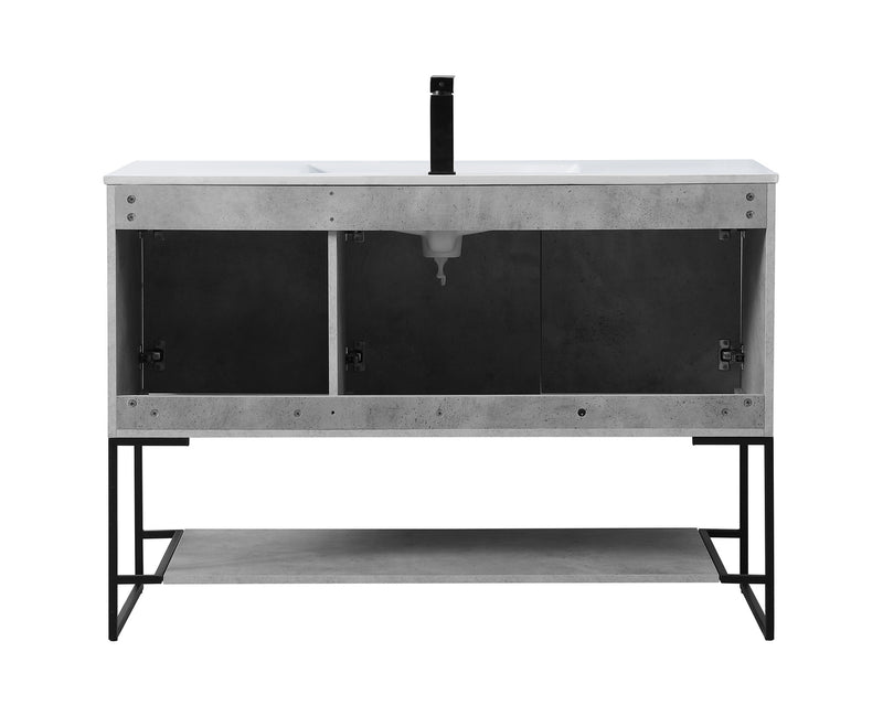 Elegant Lighting VF42048CG Single Bathroom Vanity, Concrete Grey