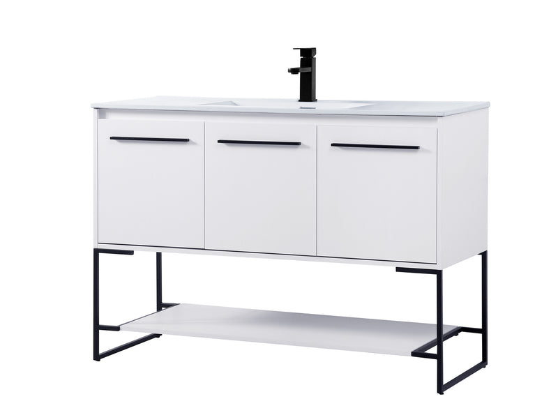 Elegant Lighting VF42048WH Single Bathroom Vanity, White