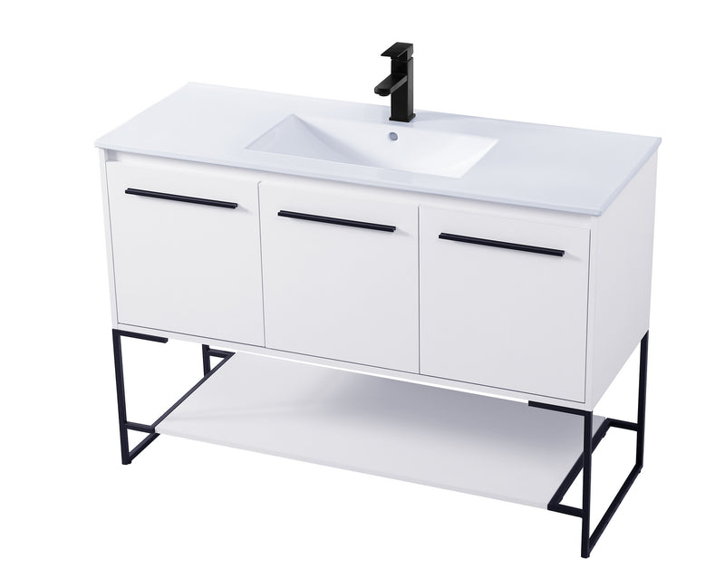Elegant Lighting VF42048WH Single Bathroom Vanity, White