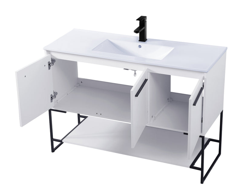 Elegant Lighting VF42048WH Single Bathroom Vanity, White