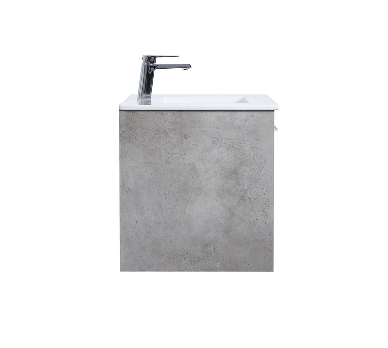 Elegant Lighting VF43030CG Single Bathroom Floating Vanity, Concrete Grey