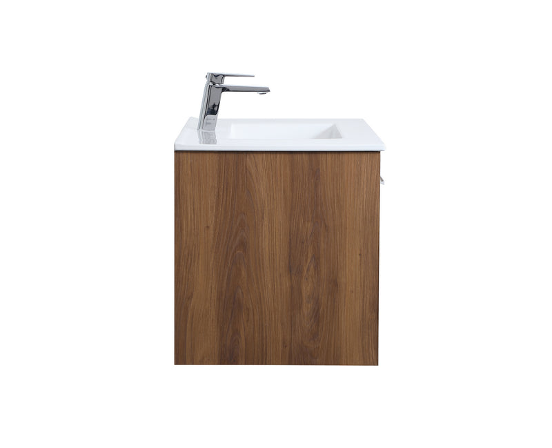 Elegant Lighting VF43036WB Single Bathroom Floating Vanity, Walnut Brown