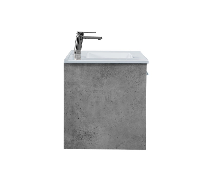 Elegant Lighting VF43040CG Single Bathroom Floating Vanity, Concrete Grey