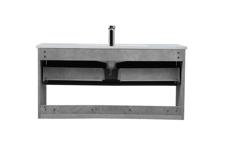 Elegant Lighting VF43040CG Single Bathroom Floating Vanity, Concrete Grey