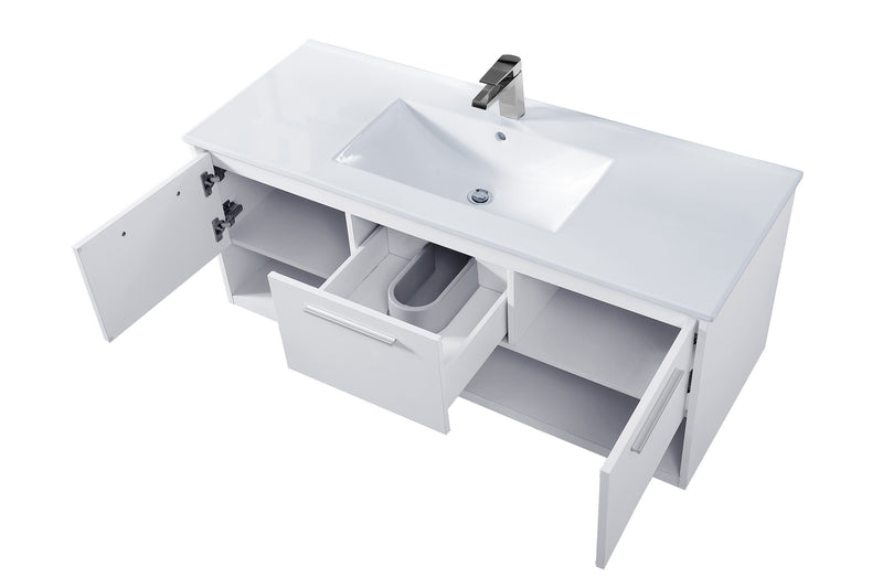 Elegant Lighting VF43048WH Single Bathroom Floating Vanity, White