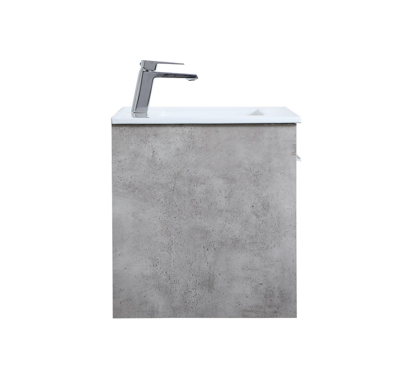 Elegant Lighting VF44030CG Single Bathroom Floating Vanity, Concrete Grey