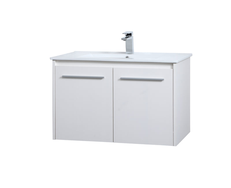 Elegant Lighting VF44030WH Single Bathroom Floating Vanity, White