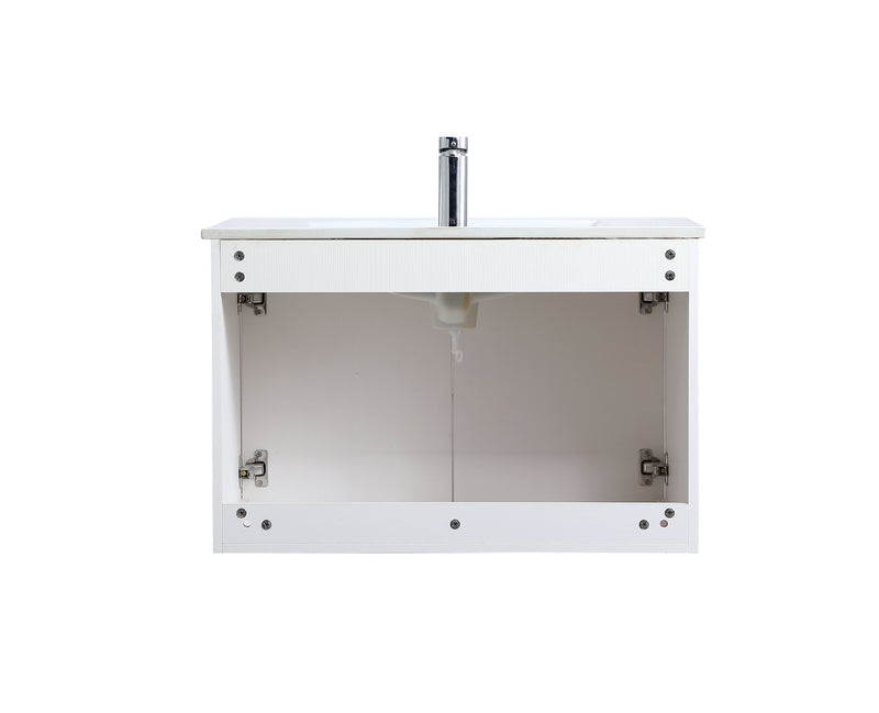 Elegant Lighting VF44030WH Single Bathroom Floating Vanity, White
