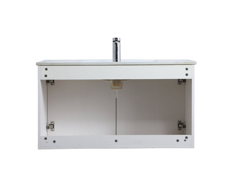 Elegant Lighting VF44036WH Single Bathroom Floating Vanity, White
