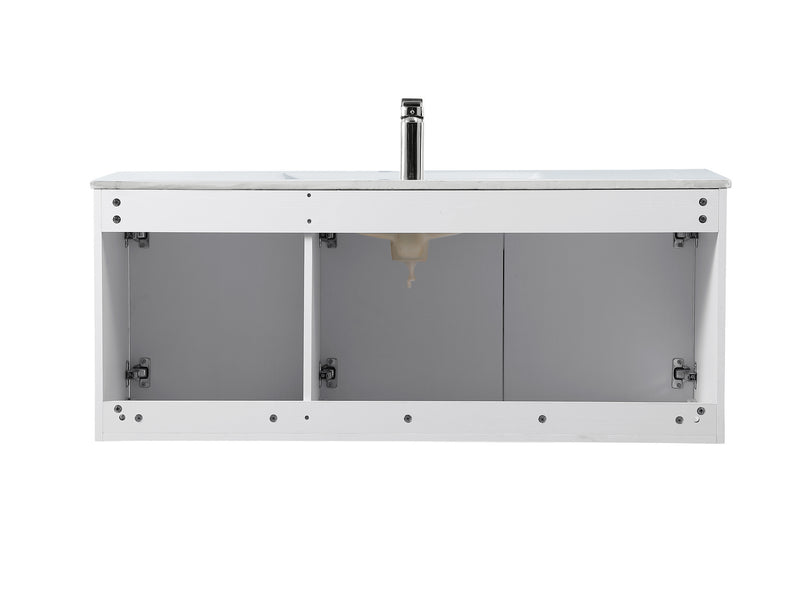 Elegant Lighting VF44048WH Single Bathroom Floating Vanity, White