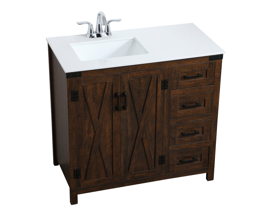 Elegant Lighting VF90236EX Single Bathroom Vanity, Expresso