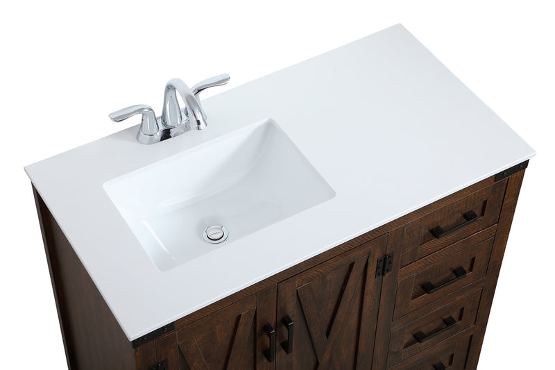 Elegant Lighting VF90236EX Single Bathroom Vanity, Expresso